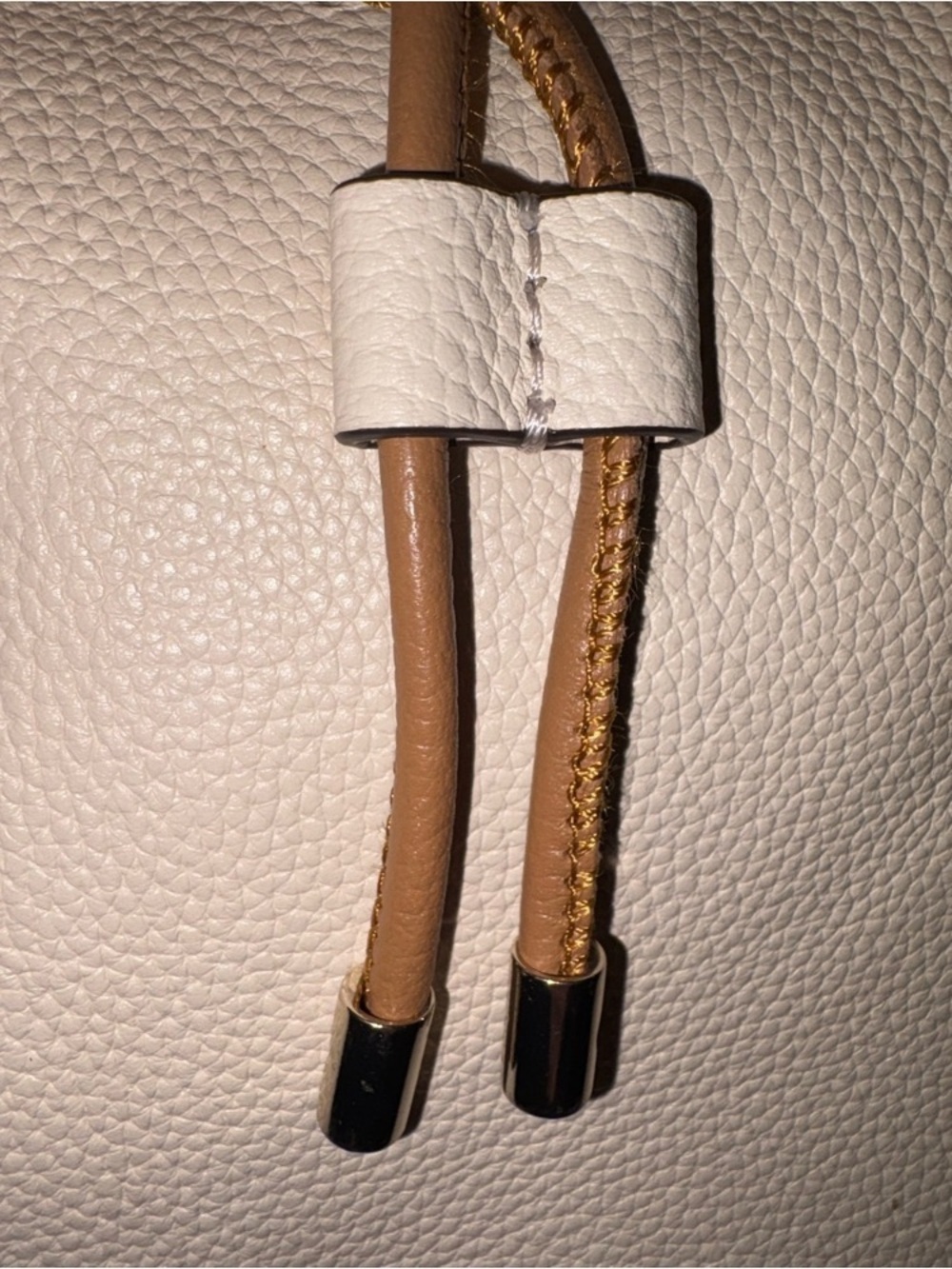 kate spade Cream Pebbled Leather Drawstring Backpack - NWOT - Picture 9 of 12